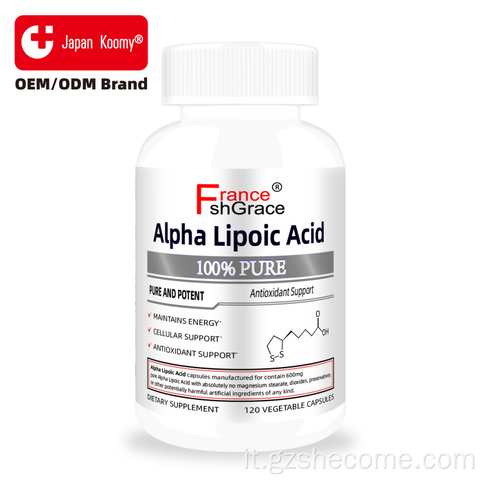 Nuovo arrivo Shecome Supporto antiossidante acido alfa lipoico